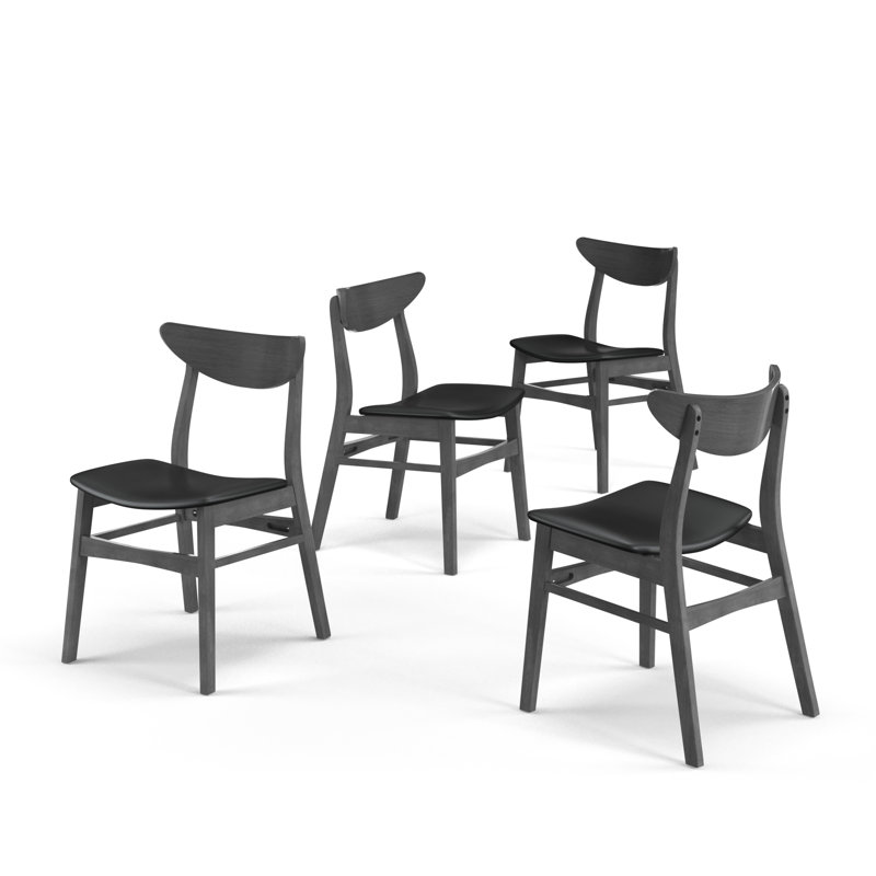 Chaise d'appoint rembourré, Noir, Gris