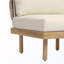Ensemble de canapé d'extérieur en forme de L en bois 6 pièces avec coussins