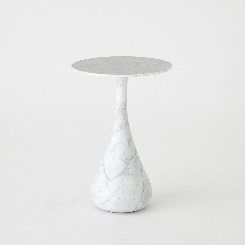 Marble End Table, 18" H x 12" W x 12" D