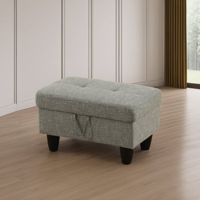 Flannel Storage Ottoman Living Room