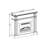 Electric Fireplace With Mantel, Fireplace Mantel, Fireplace Heater Freestanding, Realistic Stacked Stone Surround With Remote Control Timer LED Flame, White, 45.66"W*11.8"D*40"H