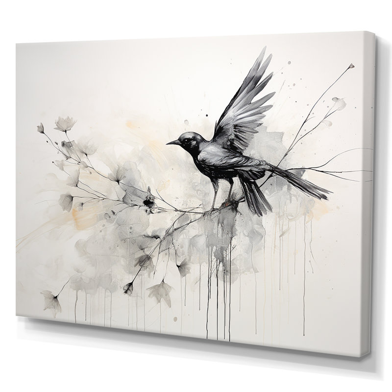 Minimalisme, oiseaux du paradis II sur toile, H 12 po x l 20 po x P 1 po, Toile tendue
