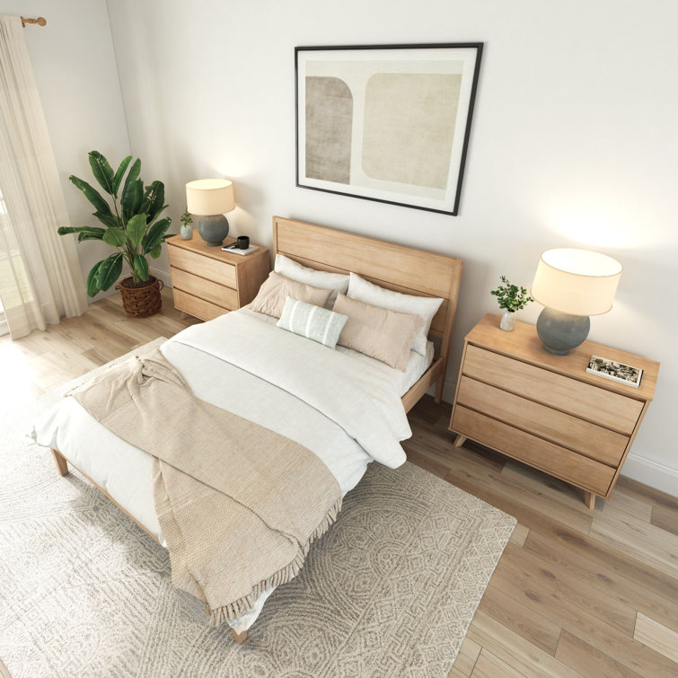 Lauritzen Solid Wood Panel Bed
