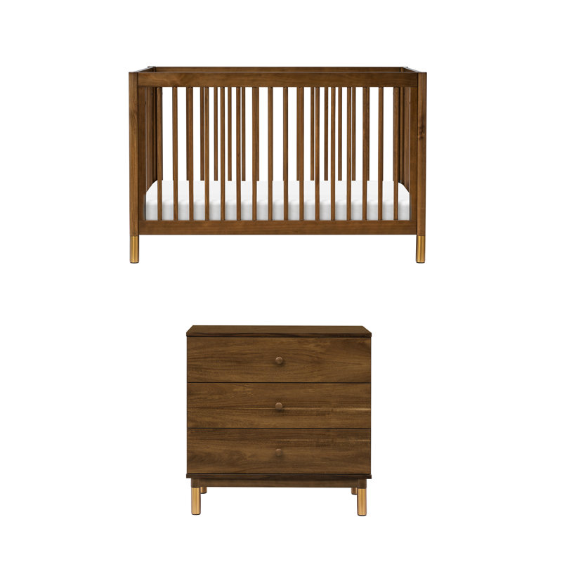 Gelato Convertible Standard Nursery Furniture Set, Walnut