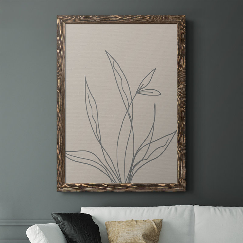 Neutral Lines II, reproduction d'art sur toile, H 43,5 po x l 31,5 po x P 1 po, Noyer