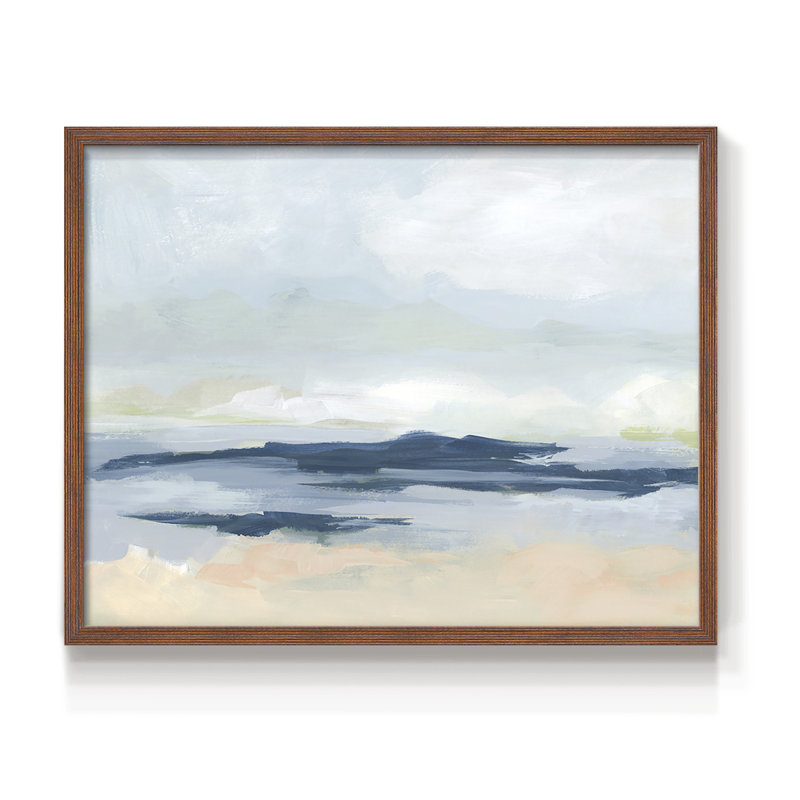 «Matala Coast II», reproduction encadrée, Noyer, H 16 po x l 20 po