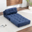 Canapé-lit pliant, canapé-lit convertible avec matelas pliable avec coussin de dossier, support de canapé-lit pliant portatif et canapé-lit confortable pour le salon, bleu foncé, simple-423465192