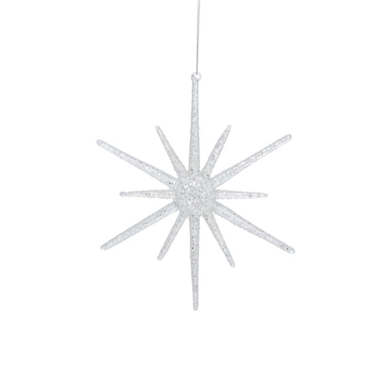 8" Hanging Figurine Ornament, White