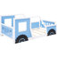 Lit simple en forme de voiture avec roues, bois de pin bleu et pour une chambre à coucher confortable-1429351583-1429351576