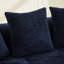 Courbe en chenille bleue, 3 coussins inclus, sans assemblage, mousse à mémoire de forme pour une journée de repos, idéal pour les petits appartements,