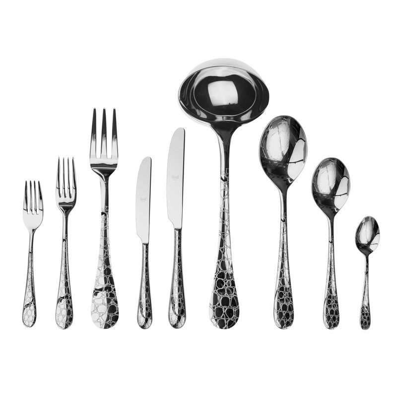 Coccodrillo Flatware Set - 75 Pieces - Stainless Steel, Silver