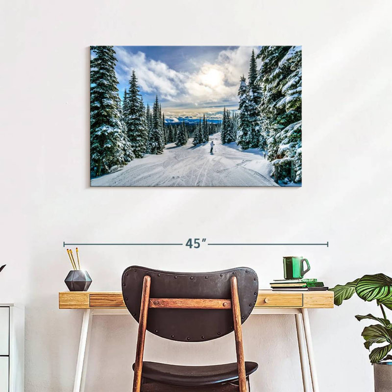 «Ski Away» sur toile, H 24 po x l 36 po x P 1,25 po