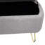 Banc gris rembourré en fausse fourrure pour le salon avec rangement et espaces dorés-132996020