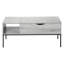 Table basse, L 42 po, rectangulaire, cocktail, plateau relevable, gris, métal noir, contemporain, moderne-130087856-130087857