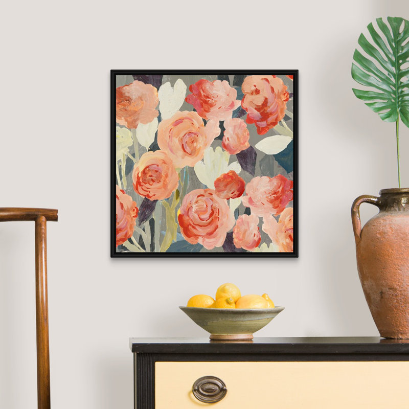 Pêche - reproduction d'art sur toile, Toile avec cadre flottant noir, H 22 po x l 22 po x P 1,75 po