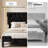 Bed Frame With Headboard, Bed Frame With Sturdy Wooden Slats Support, Platform Frame With Velvet Upholstered Headboard, No Box Spring Needed/Easy Assembly-1182714884-1182714882