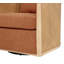 Chaise pivotante en lin terre cuite Keegan