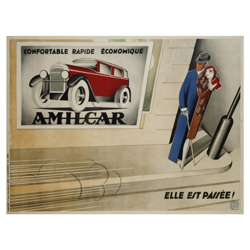 Affiche «Amilcar» par Paolo Garretto - Estampe numérique, H 32 po x l 40 po