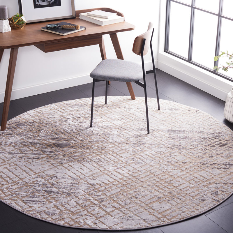Amelia Performance Abstract Rug, Round 6'7"