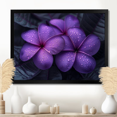 Mauve gris, Plumeria Moody Majesty I, reproduction d'art mural Plumeria