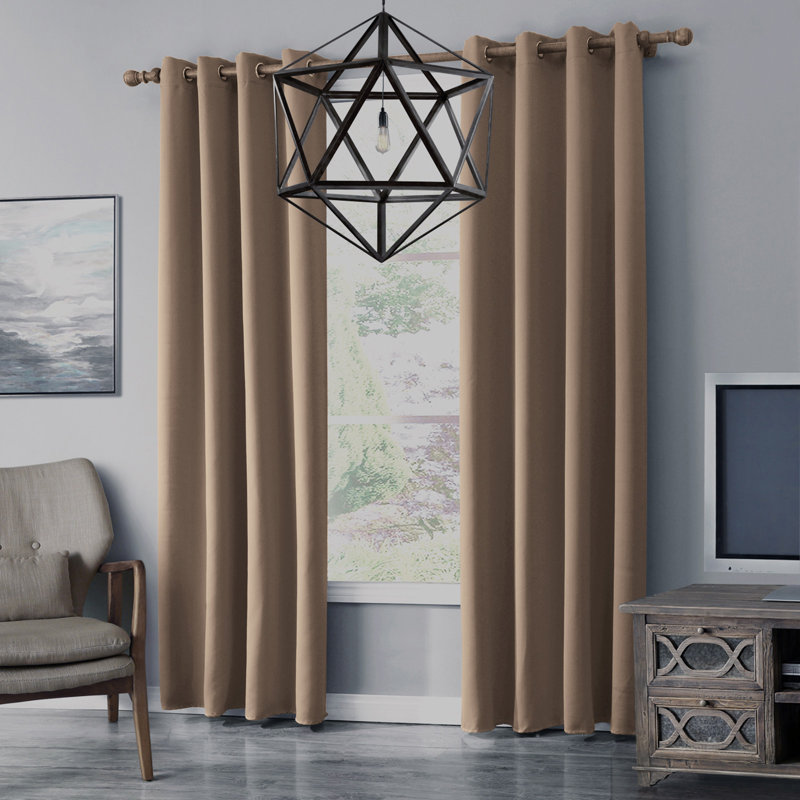 1/2 rideaux imperméables et bloquant le soleil d'extérieur / d'intérieur - 2, Platinum, L 54 po x L 84 po