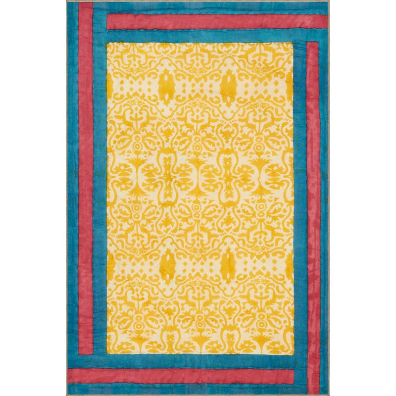 Geometric Modern Multicolored Patterned Woven Base Carpet, Runner 2'6" x 9'11"