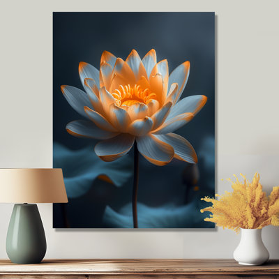 Blanc blanc, reflet de lotus photo II - décoration murale lotus