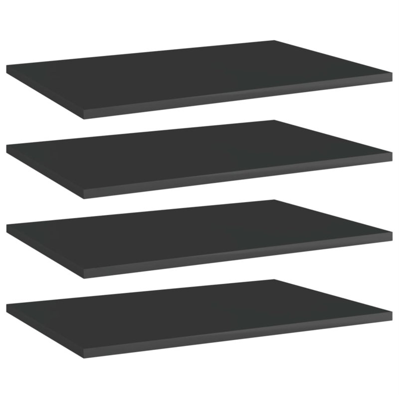 Floating Shelves Wall Shelving Wall Mounted Shelves Display Wall Units, High Gloss Black, 0.6" H x  23.6" W x 15.7" D
