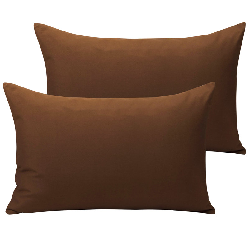 Taies d'oreiller pour tout-petits, 100% microfibre brossée avec fermeture à enveloppe, 14 po x 20 po - NTBAY, Marron