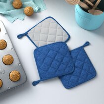 Blueberry Blue Pot Holders: Vibrant and Functional