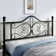 Anterrio Metal Open-Frame Bed with Butterfly Pattern Design Headboard and Footboard