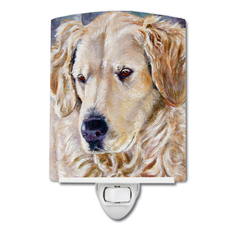 Éclairage de nuit en céramique retriever contemplation