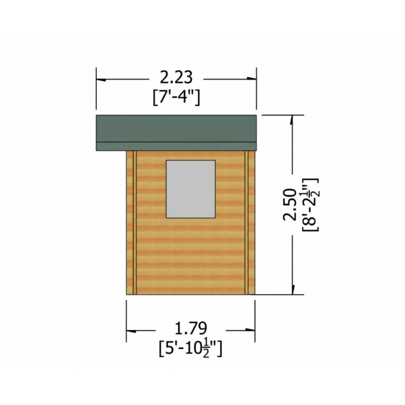 Montpelier 10 x 6 Ft. Tongue and Groove Log Cabin, No