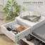 Banc de rangement rembourré 100% polyester Macaylee