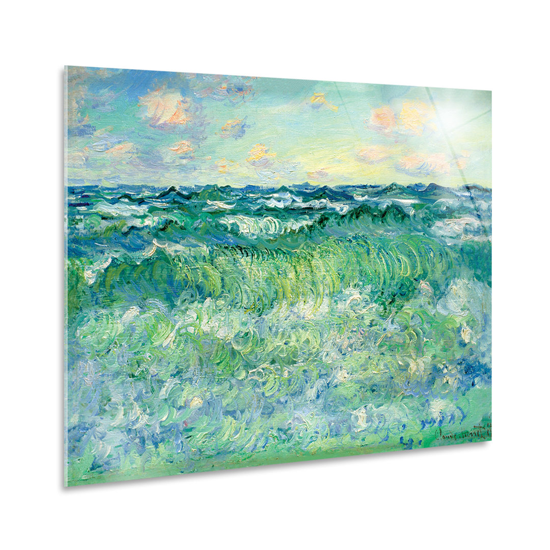 Gerahmtes Leinwandbild Rough Sea von Claude Monet