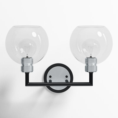 Davian 2 Light Transparent Dimmable Vanity Light