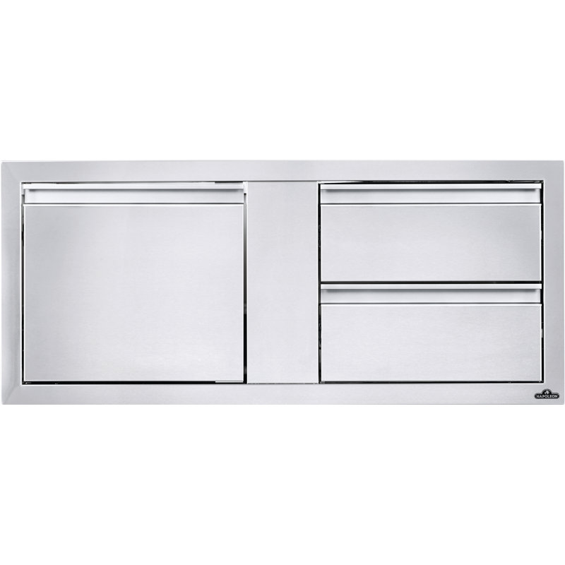 Combinaison de porte simple et double tiroir 42 po x 16 po