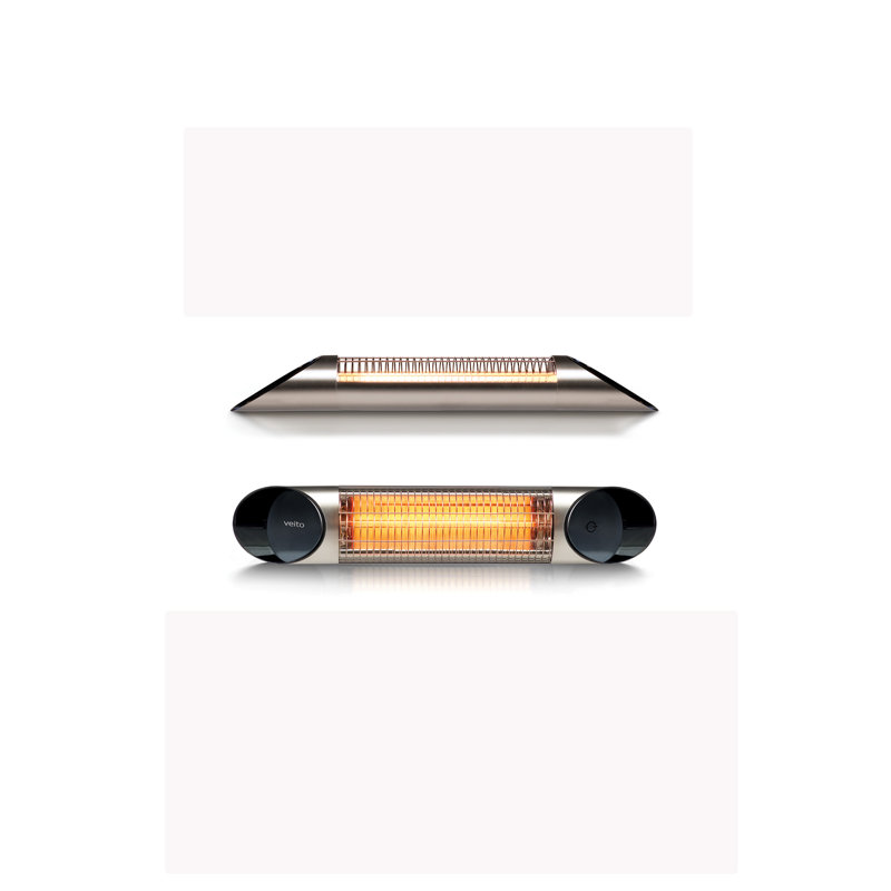 Electric Ceiling Mounted Patio Heater, Silver