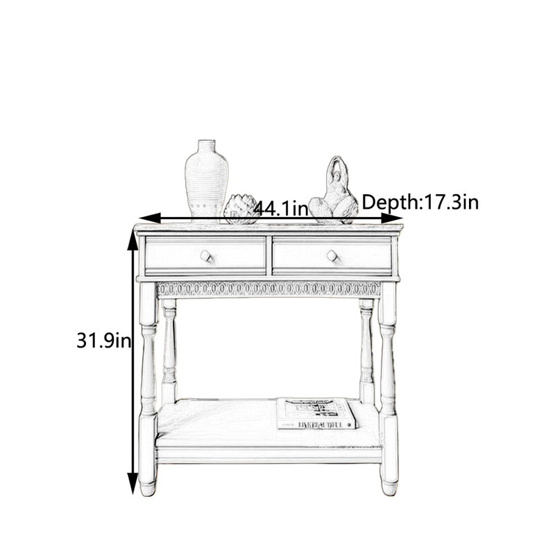 Wasseem, H 31,9 po x l 44,1 po x P 17,3 po
