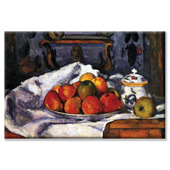 Nature morte, bol de pommes - reproduction d'art sur toile tendue, 24 po x 36 po, Toile tendue