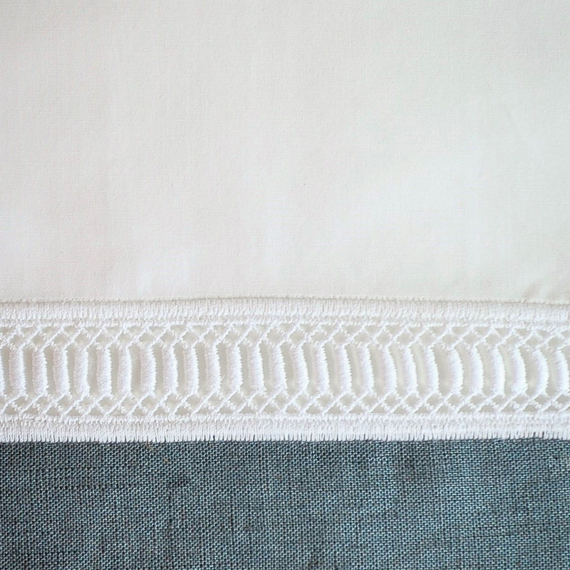 Ensemble de serviettes 6 pièces Linea, 22 po x 22 po, Blanc / bleu cendré