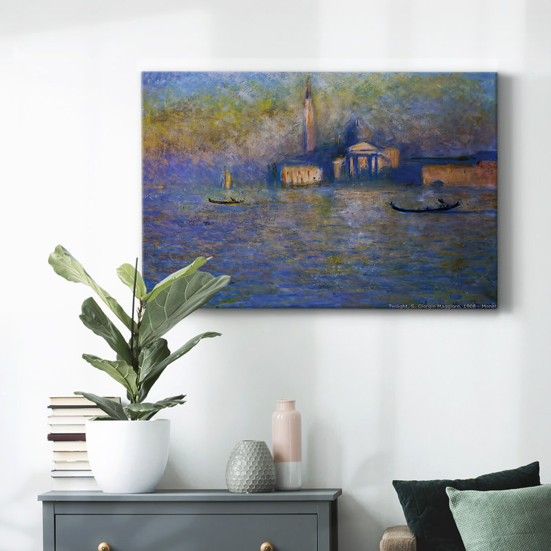 Toile tendue avec châssis San Giorgio Maggiera, 1908 - galerie, H 12 po x l 18 po