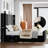 Velvet Upholstered Wingback Platform Bed-1004497210-1004497204