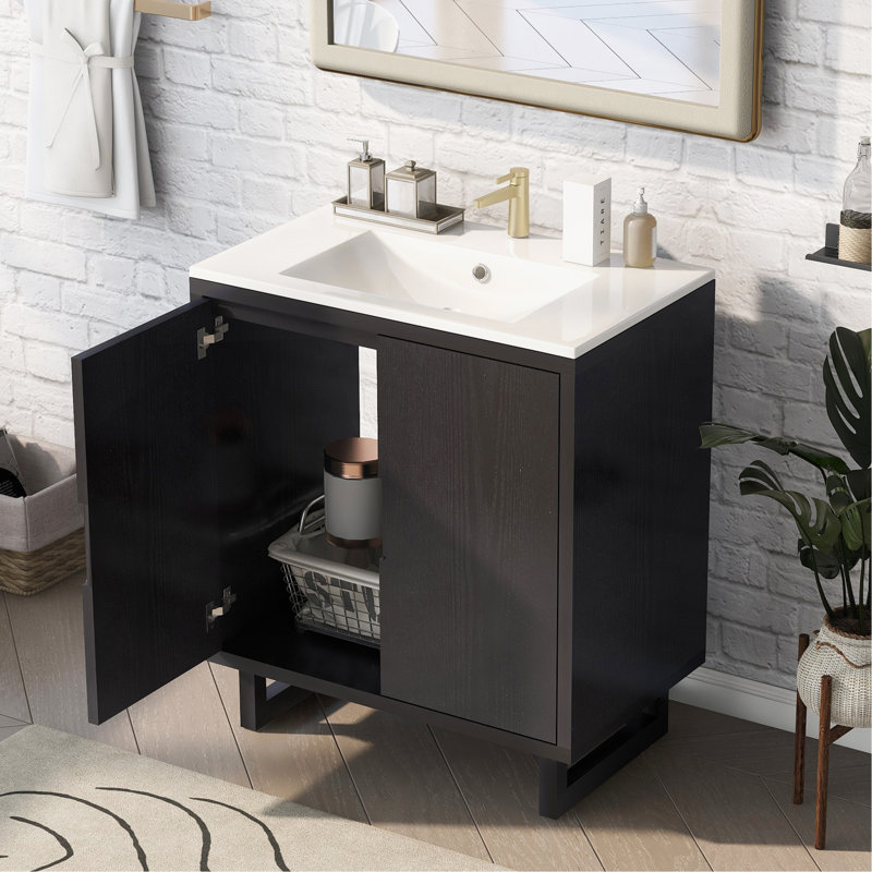 Ensemble de meuble-lavabo sophistiqué avec rangement abondant et design élégant