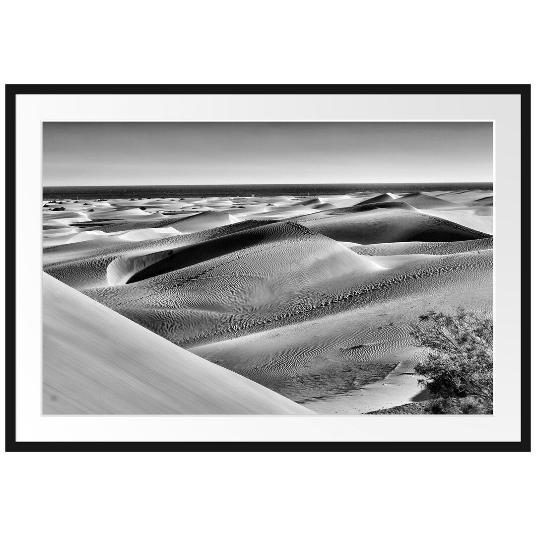 Wunderschöne Wüste am Meer Gerahmter Fotokunstdruck Poster