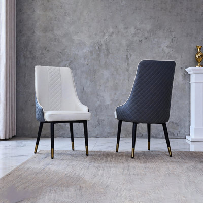 Chaises de salle à manger modernes - Chaises de cuisine ergonomiques à haut dossier avec pieds en acier au carbone pour plus de confort et de durabilité