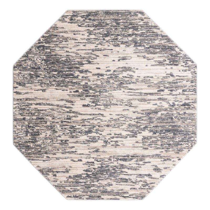 Halpert Abstract Indoor Rug, Octagon 7' x 7'
