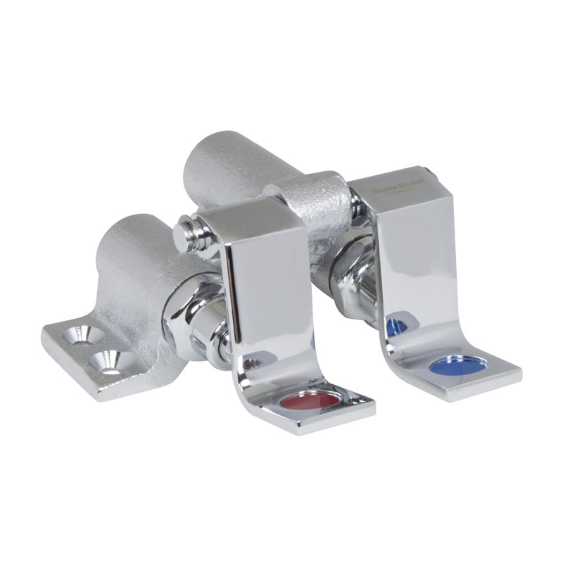 Soupapes à double pédale à fermeture automatique au sol en chrome