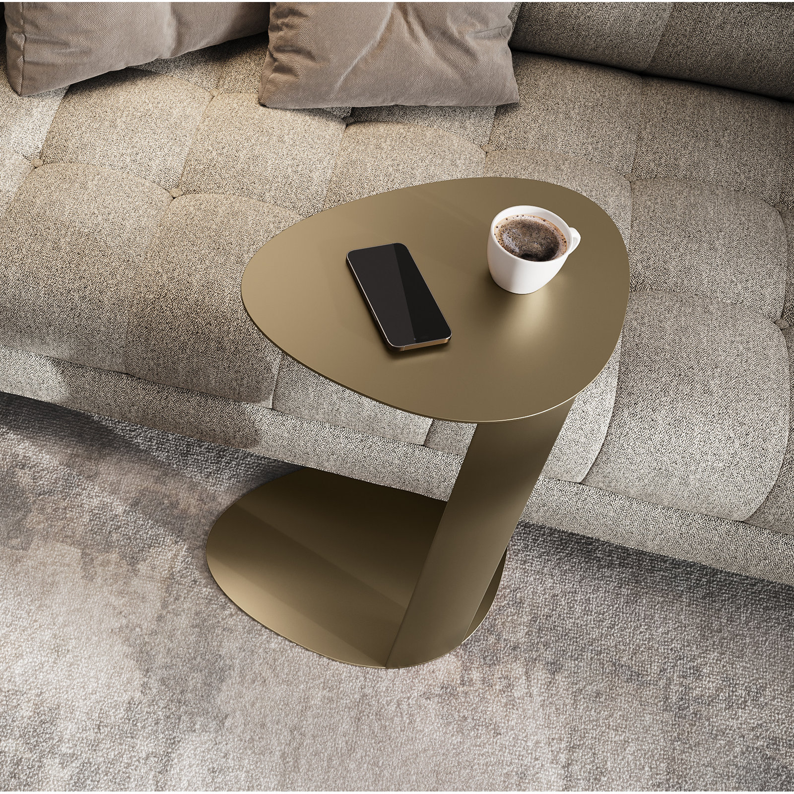 Bink End Table, Bronze