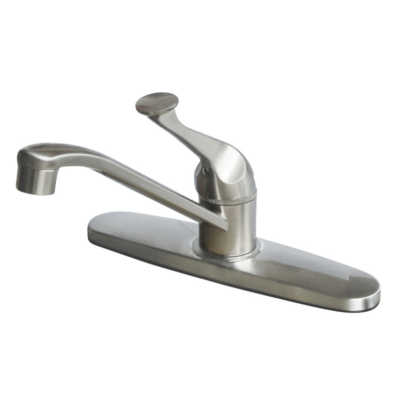 Kingston Brass Chatham One-Handle 3-Hole 8" Centerset Kitchen Faucet, Polished Chrome, Without Spray